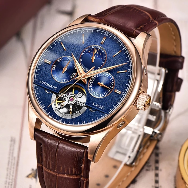 ZEGAREK MECHANICZNY LIGE TOURBILLON LUKSUSOWY Ideolo Outlet